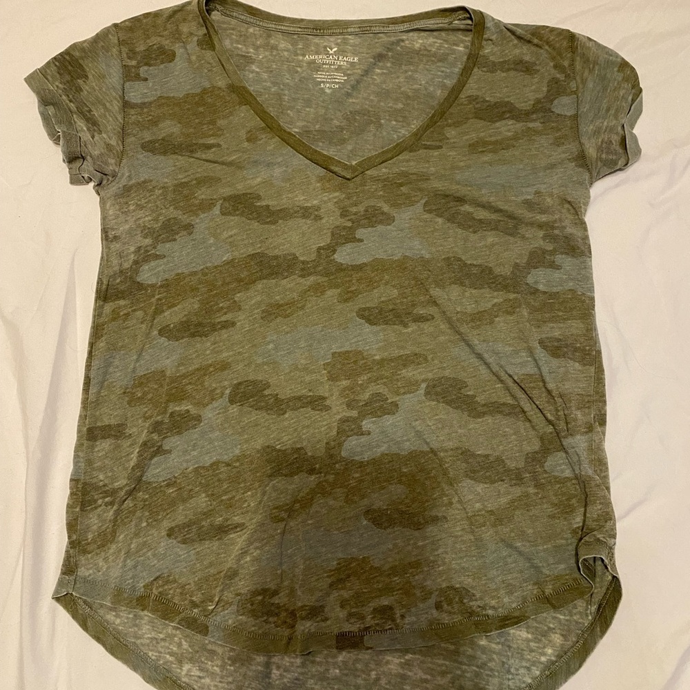 Camo Print American Eagle Tee